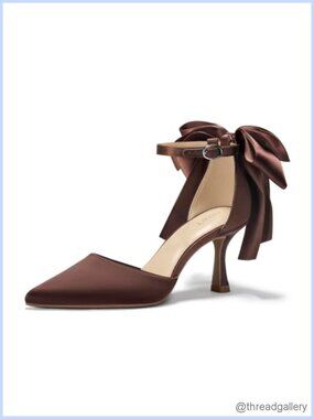 FITORY Women's Satin High Heel Pump Closed Toe Stiletto Formal Dress Shoe